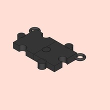 couple jigsaw pieces keychain jewelry couplekeychain puzzle 3d print model - Mito3D