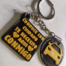 couple keychain drive carefully key rings 3d print model - Mito3D