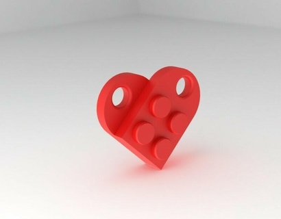 couple porte clés Jeu cadeau jouet bonheur ami l'amour cœur 3d print model - Mito3D