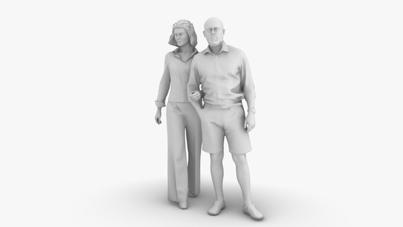 casal caminhando 3d print model - Mito3D