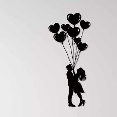 couple mur art l'amour silhouette romantique relation affection partenariat romance liaison unité intimité buts récit moment réconfortant paire mutuel camaraderie in 3d print model - Mito3D