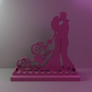 couples décoration bureau 3d print model - Mito3D