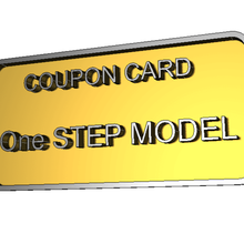 coupon card - step model tool download 3d print model - Mito3D