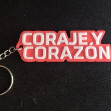 courage key chain 3d print model - Mito3D