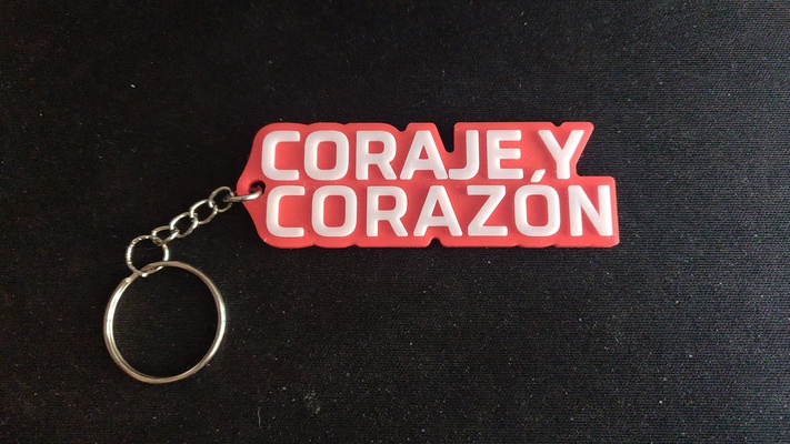 courage key chain keychain 3d print model - Mito3D