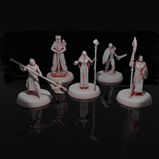 court cube tabletop war hammer rpg dnd knight sorcereor sorceress mage fighter warrior kitbash conversion parts dungeonsanddragons miniatures 3d print model - Mito3D