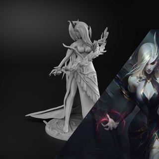 coven morgana league legends 3d model lol figure statue collection figurines stl miniatures heroes sculpture print leagueoflegends chibi tft 3d print model - Mito3D