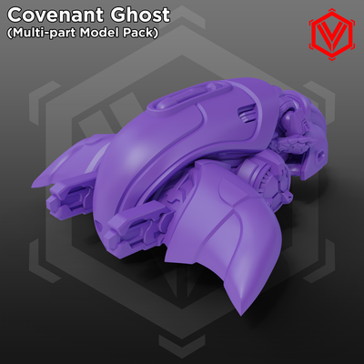 covenant ghost stl pack game halo scale model tabletop alien modular elite sangheili 3d print model - Mito3D