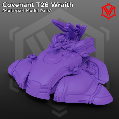 covenant t26 wraith stl pack game halo tank scale model tabletop alien modular elite sangheili 3d print model - Mito3D