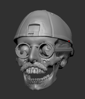 cover funny face skull costume undercover 1 12 scale fun toy head 3d print model - Mito3D