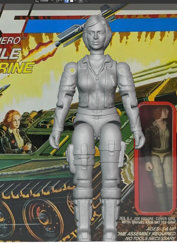 örtmek kılıf kız gi Joe ring aksiyon şekil fırtına gölge sağ Gijoe figürü kobra Arah zartan Hasbro 3D print model - Mito3D