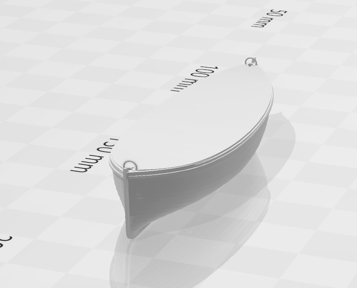 kapalı tekne asılı sandal 3D print model - Mito3D