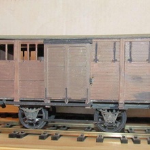 covered wagon men 40 horses 8 game train railway spur 1 model making 3d print model - Mito3D
