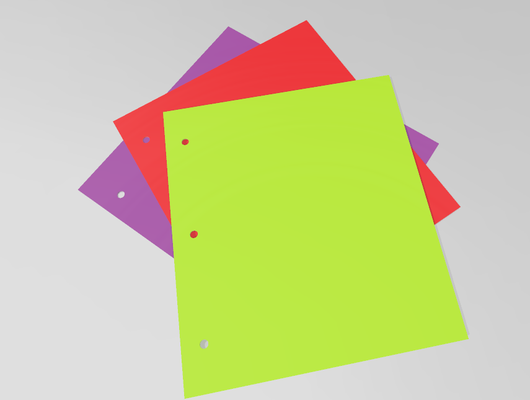 covers flexible folder n 3 pla caps school number binding study 3d print model - Mito3D