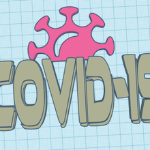 covid-19 divers covid logo 3d print model - Mito3D