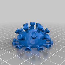 covid 19 bobble virus 4mm primavera apprendimento 3d print model - Mito3D