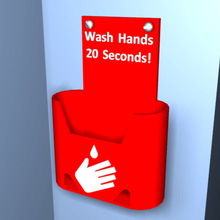 covid-19 hand gel dispenser holder home household wall mount safety wash coronavirus child 3d print model - Mito3D