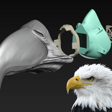 covid-19 mask cap bald eagle edition tool 4th july beak coronavirus face covid19 facecoveringchallenge notouchchallenge raptor 3d printing 3d print model - Mito3D