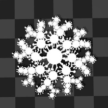 covid cluster snowflake - gesundheit christmas decor funstuff 3d print model - Mito3D