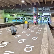 covid ho 1 87 station platform marking stencils various branding railway 3d print model - Mito3D