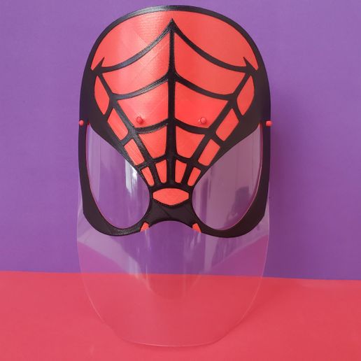 covid mask fun kids avengers spiderman marvel 3D print model - Mito3D
