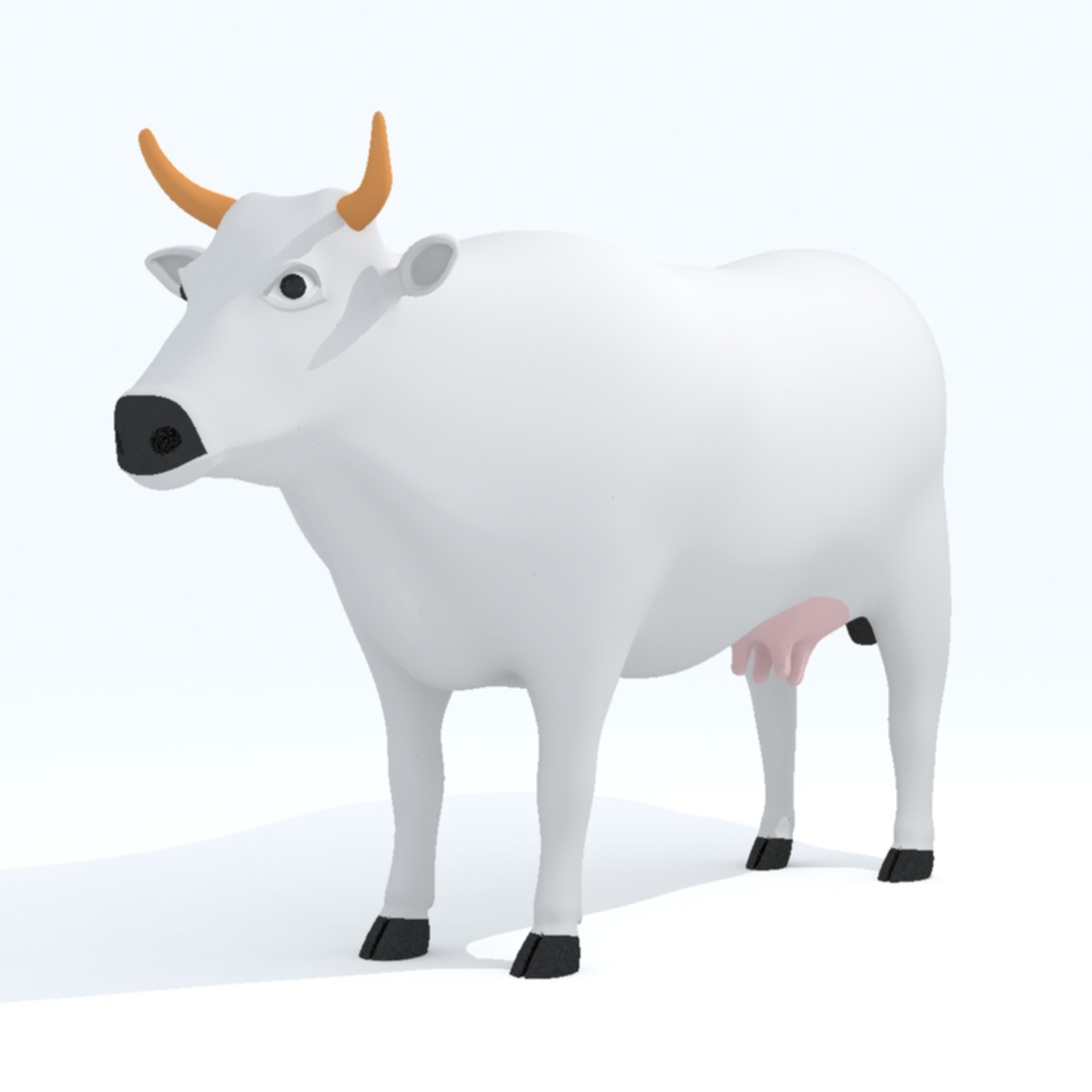 cow art 3dprintable 3d model 3dart work animal creature 3D print model - Mito3D