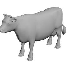 cow 3d model fbx obj stl transport game art character unreal free person rig rigged animated blender max cinema 3d print model - Mito3D