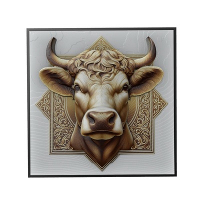 inek hayvan rahatlama sanat hayvanlar yeggi mito3d büst google kolye madalyon animal relief wall art duvar 3d print model - Mito3D