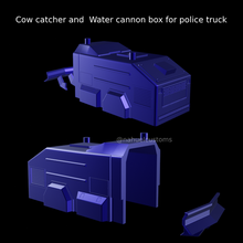 cow catcher water cannon box police truck rc custom diecast model kit slot 3d print model - Mito3D