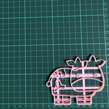 vaca cortador de galletas art la cookie sharp granja 3d print model - Mito3D