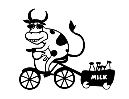 vaca leite fofa 2d parede arte animal Fazenda Diversão 3d print model - Mito3D