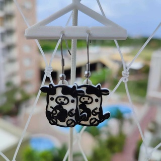 cow earrings  3d print model - Mito3D