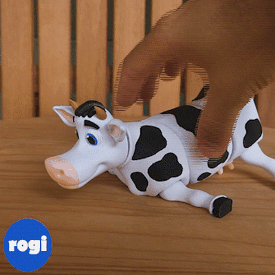 inek esnek print in place oyuncak mafsallı hayvan süt 3d print model - Mito3D