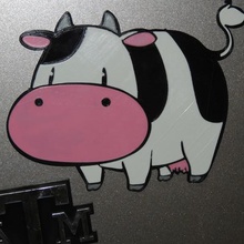 cow harvest moon art 2d video game refrigerator magnet 3d print model - Mito3D