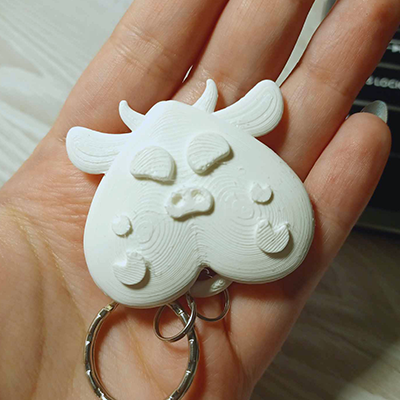 cow keychain animal cute 3d print model - Mito3D