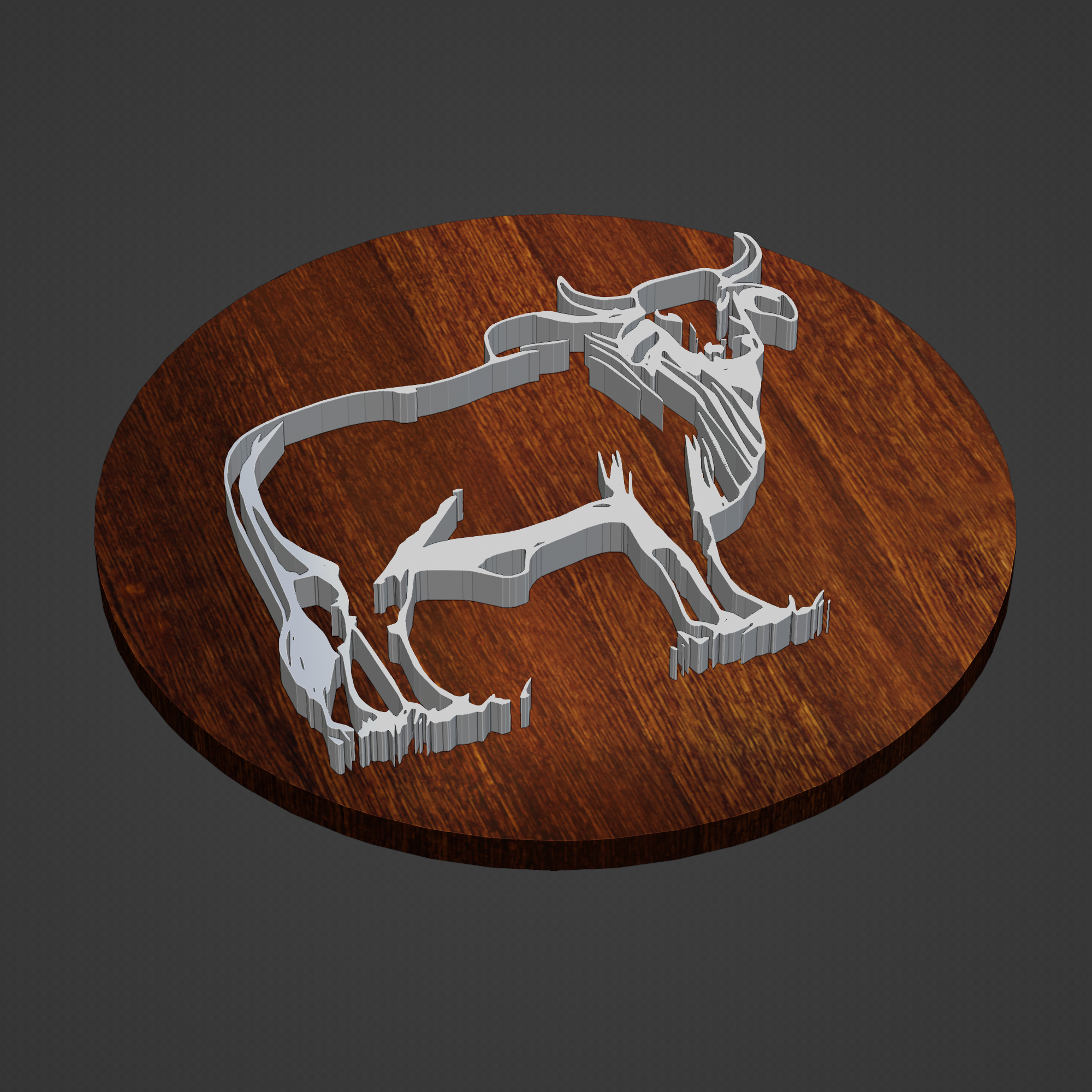 vaca medalhão roundel pingente anel animal humano homem mulher aro diamante cnc impressão broches distintivos 3D print model - Mito3D