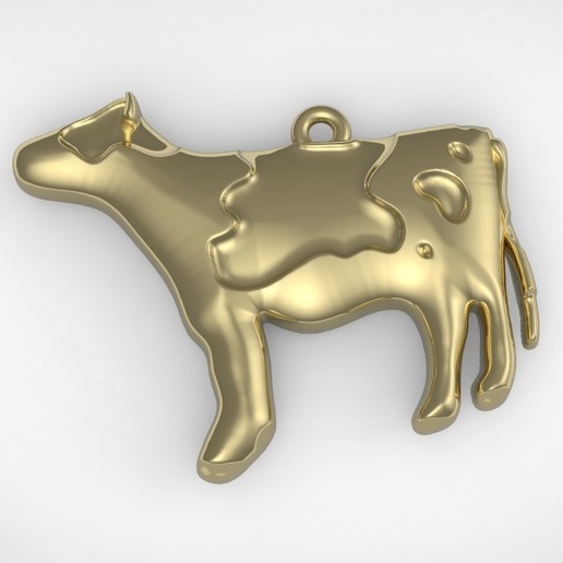 vaca pingente jóias 3D print model - Mito3D