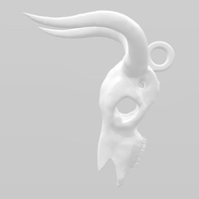cow skull pendant jewelry steer ranch chain jewellery horns bull necklace 3d print model - Mito3D