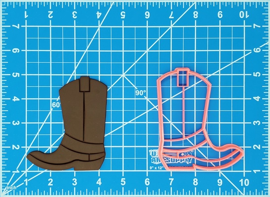 kovboy çizme fondan kurabiye kesici ayarlamak çoklu boyutları ev batı 3d print model - Mito3D