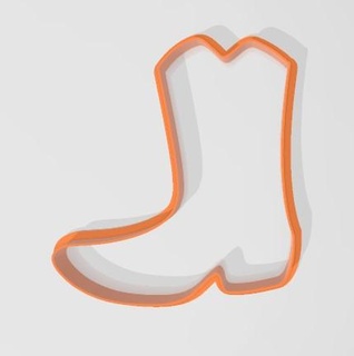 cowboy cutter set x3 hat cutting cookie horseshoe boot 3d print model - Mito3D