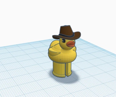 cowboy duck crocs pin jibbitz jibitz 3d print model - Mito3D