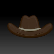 cowboy hat flat - mold bath bomb solid shampoo 3d print model - Mito3D
