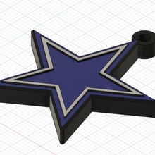 cow boys porte clés bijoux nfl sports Football art mode Dallas 3d print model - Mito3D