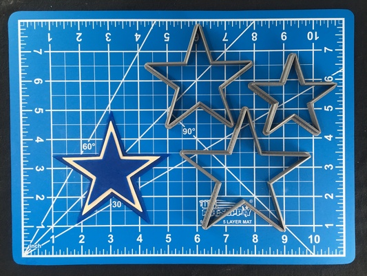 kovboylar logo parçalı yıldızlar fondan kurabiye kesici ayarlamak çoklu boyutları ev nfl amerika birleşik devletleri 3d print model - Mito3D