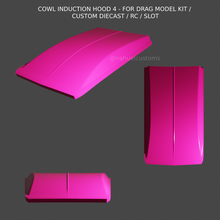 cowl induction hood 4 - drag model kit custom diecast rc slot 3d print model - Mito3D