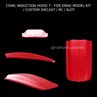 cowl induction hood 7 - drag model kit custom diecast rc slot Various scoop racing r/c 3d print model - Mito3D