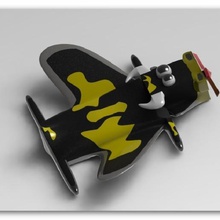 cowplane a casa animais vaca brinquedos robocow robô lutador voar força aérea avião modelo decoração luxo nave espacial escultura cowmodel brinquedo arte de 3d print model - Mito3D