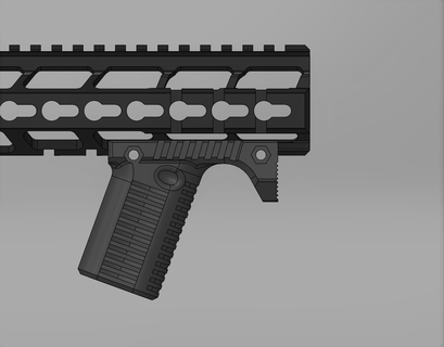 cqb picatinny poignée airsoft ris rail armée pistolet tactique attachement mlok 3d print model - Mito3D