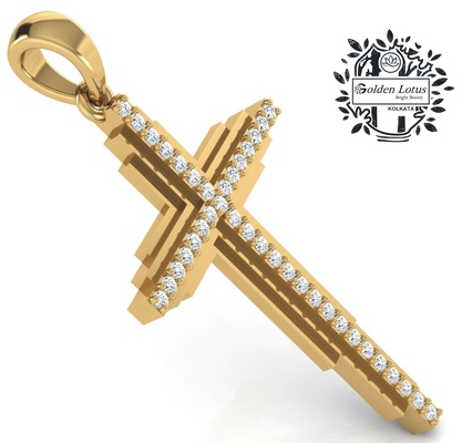 cr04 gioielleria pendente attraversare crocifisso 3d stampabile oro argento rame lowpoly uomini cristo vintage leggero t shaped crocefis cristiano tradizionale 3d print model - Mito3D