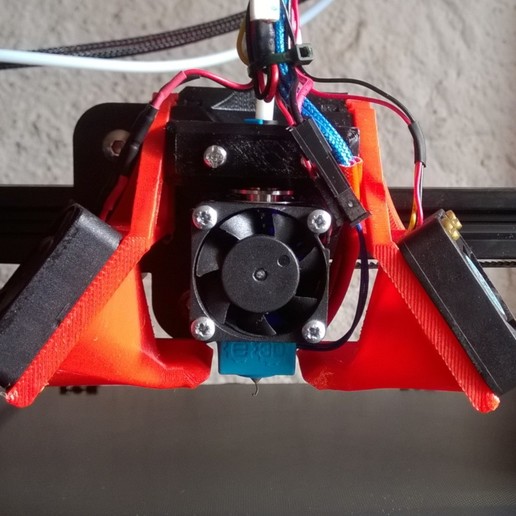 cr10-e3dv6-40mm-dual-fan remixato strumento Stampante 3d parti e3d v6 dual fan cr10 3D print model - Mito3D